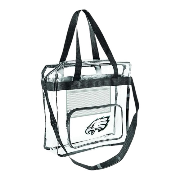 NFL Philadelphia Eagles Stadium Approved Clear Carryall Crossbody Bag - Picture 1 of 14